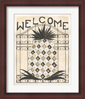 Framed Welcome Pineapple