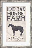 Framed Lone Oak Horse Farm