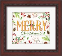 Framed Merry Christmas - Mistletoe