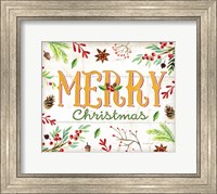 Framed Merry Christmas - Mistletoe