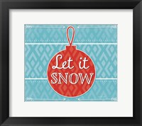 Let It Snow - Red Framed Print