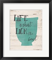 Lick the Bowl Framed Print