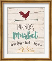 Framed Farmer's Market - Cream