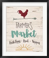 Framed Farmer's Market - Cream