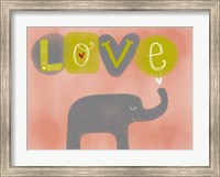 Framed Elephant Love