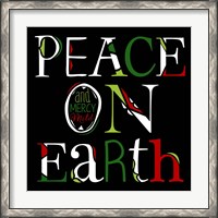 Framed Peace on Earth on Black