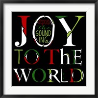 Joy to the World on Black Framed Print