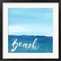 Beach By the Sea Framed Print