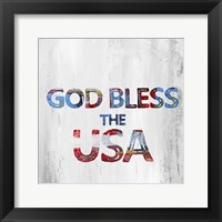 Framed God Bless USA