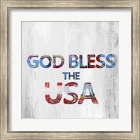 Framed God Bless USA