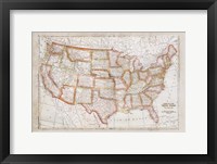 Framed Map of USA