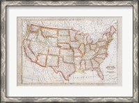 Framed Map of USA