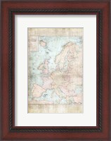 Framed Central Europe Map WWII