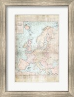 Framed Central Europe Map WWII