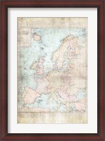 Framed Central Europe Map WWII