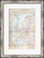 Framed Central Europe Map WWII