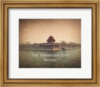 Framed Vintage The Forbidden City in Beijing, China, Asia