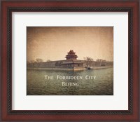 Framed Vintage The Forbidden City in Beijing, China, Asia