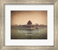 Framed Vintage The Forbidden City in Beijing, China, Asia