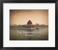 Framed Vintage The Forbidden City in Beijing, China, Asia