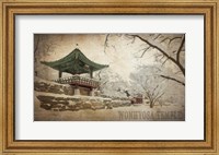 Framed Vintage Winter at Wonhyosa Temple, Korea, Asia