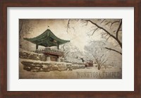 Framed Vintage Winter at Wonhyosa Temple, Korea, Asia