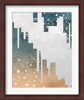 Framed Abstract Ombre Shapes with Star Patterns