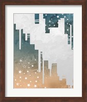 Framed Abstract Ombre Shapes with Star Patterns