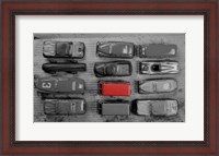 Framed Pop of Color Old Toy Cars