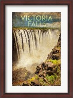 Framed Vintage Victoria Falls, Livingstone, Africa