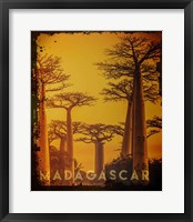 Framed Vintage Baobab Trees in Madagascar, Africa