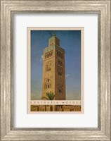 Framed Vintage Koutoubia Mosque, Marrakesh, Morocco, Africa