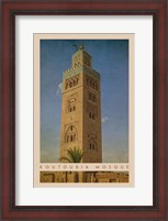 Framed Vintage Koutoubia Mosque, Marrakesh, Morocco, Africa