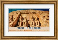 Framed Vintage Temple of Abu Simbel, Nubia, Egypt, Africa