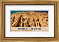 Framed Vintage Temple of Abu Simbel, Nubia, Egypt, Africa