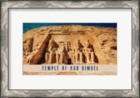 Framed Vintage Temple of Abu Simbel, Nubia, Egypt, Africa