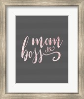 Framed Mom Boss - Pink