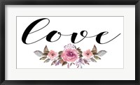Framed Love with Floral Horizontal