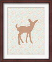 Framed Fawn on Floral
