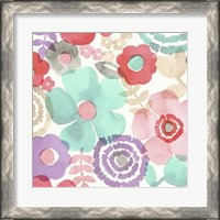 Framed 'Ocean Shores Floral I' border=