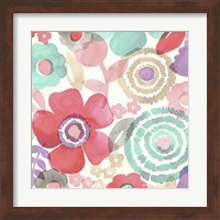 Framed 'Ocean Shores Floral II' border=