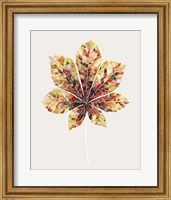 Framed Fall Mosaic Leaf IV
