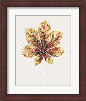 Framed Fall Mosaic Leaf IV