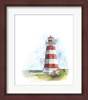 Framed Watercolor Lighthouse I