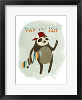 Hipster Sloth I Framed Print