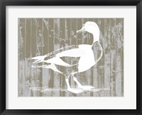 Framed Woodgrain Fowl I