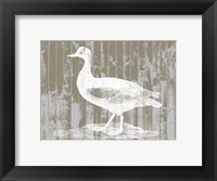 Framed Woodgrain Fowl II