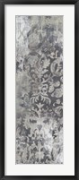 Framed Weathered Damask Panel I