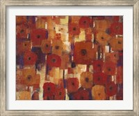 Framed Transitional Poppies II