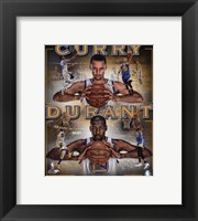 Framed Stephen Curry & Kevin Durant 2016 Portrait Plus